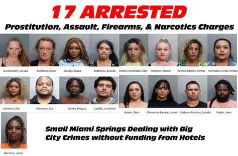 where are the hookers in miami|17 Arrested in Prostitution Sting in Miami Springs: Police.